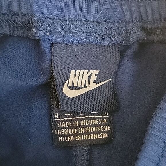 NIKE BLUE TRACK PANTS, SIZE 4 - Picture 2 of 4